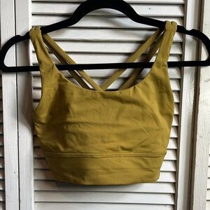 Lululemon longline Energy Bra Auric Gold Size 6